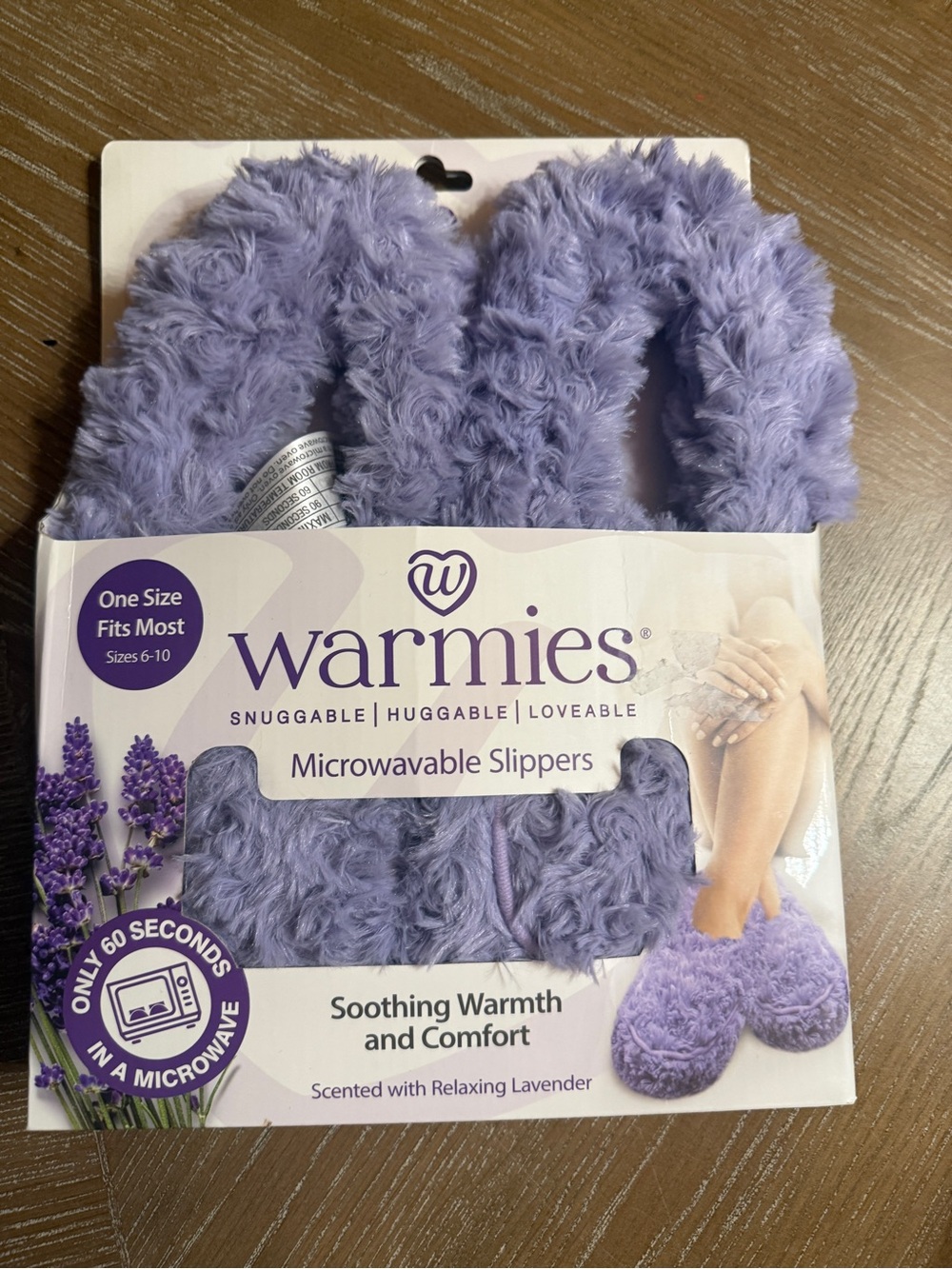 Women's Warmies Microwavable Slippers Size 6-10 Purple - Lavender Scent NEW